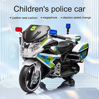 12V Electric Motorcycle Kids Ride On Police Motorcycle For Toddler Boys Girls • $284