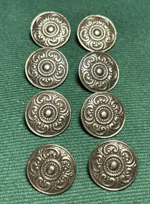 Vintage Pewter Buttons- Norwegian Made Beautiful Traditional Design. • $19.50