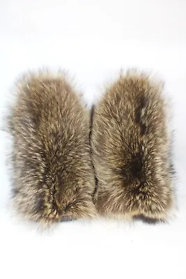 Brand New Raccoon Fur Mittens Mitts Men Man  Size M-l • $275