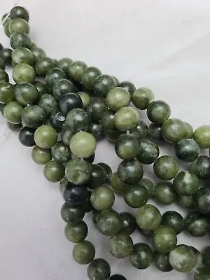 Taiwan Jade Gemstone Beads Green 8mm Round Beads (MYGS 170) • £5.80