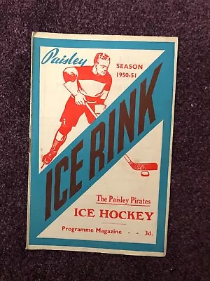 Ice Hockey Programme Paisley Pirates V Dumfermline 3rd November 1950 • £7.95