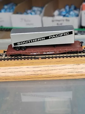 N Scale Southern Pacific Flat Car W/Trailer  Fully Functional  Car  • $1.95