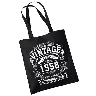 £5.97 • Buy 65th Birthday Gifts For Women Men Original Parts 1958 Funny Tote Bags Present