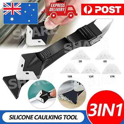 $8.85 • Buy Silicone Caulking 3 In 1 Tool Removal Residue Scraper Kit Sealant Replace Set