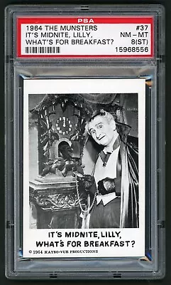 1964 Leaf Munsters Card #37 It's Midnite Lilly What's For Breakfast PSA 8ST • $31.89