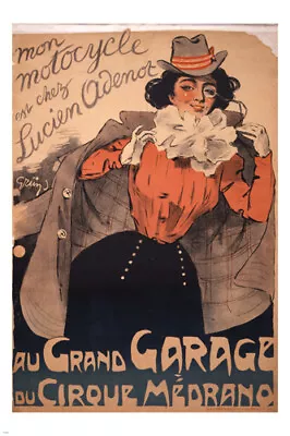 Vintage Circus Poster WOMAN WEARING TAILORED CLOTHES HAT & MONOCLE 20x30  • $16.84