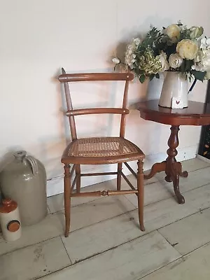 Edwardian Beech Occasional Chair Stamped G.S To The Back Circa 1900 • £95