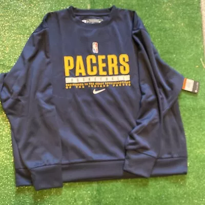 NWT 65$ Indiana Pacers Authentic Sweatshirt Warmup Size 2 XL • $50