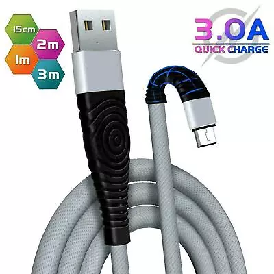 £3.19 • Buy Strong Braided Micro USB Fast Charger Charging Data Cable Sync Lead For Android