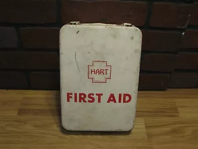 Vintage First Aid Kit  Metal Box W/ Contents Medical Supply Company By Hart • $29.99