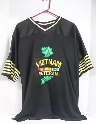 Vietnam Veteran Lg. Jersey All Gave Some Some Gave All. JWM Black/Gold USA Patch • $14.99