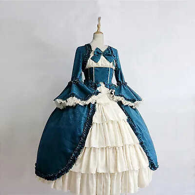 Women Medieval Lolita Dress Renaissance Vintage Victorian Gothic Costume DressAU • $95.19