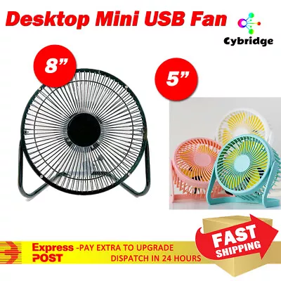 $9.99 • Buy Portable USB Mini Fan Premium Quality 8/5 Inch Desktop Electric Fans Fan Blower