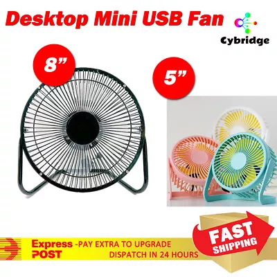 Portable USB Mini Fan Premium Quality 8/5 Inch Desktop Electric Fans Fan Blower • $9.99