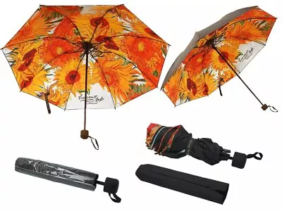 Carmani CR-021-7323 Folding Umbrella Design Inside  Sunflowers  Van Gogh • $29.75