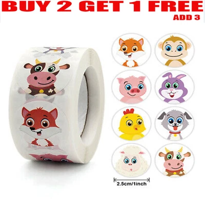 £1.34 • Buy 500X REWARD STICKERS Teachers Parents Kids Childrens Animal Praise School LabeFL