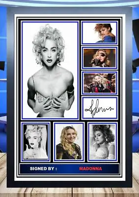 (299) Madonna Signed  A4 Photograph Framed Unframed (reprint) Great Gift ~~~ • £18.99