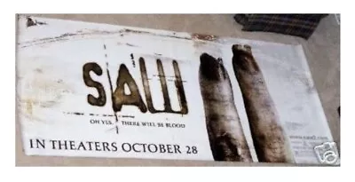 Saw 2 Vinyl Horror Movie Banner! Still In Original Box Sent To Theater! Sealed! • $199.99