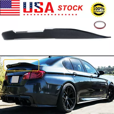 For 2010-2017 BMW F10 M5 Sedan Carbon Look ABS Highkick Wing Rear Trunk Spoiler • $75.19