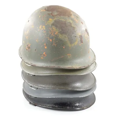 Lot Of 5 Original WWII U.S. M1 Helmet Shells Restore Candidates (Pre-Sept. 1945) • £200.88