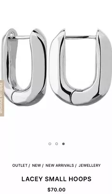 OROTON New Small Hoops Silver RRP $70.00 • $25