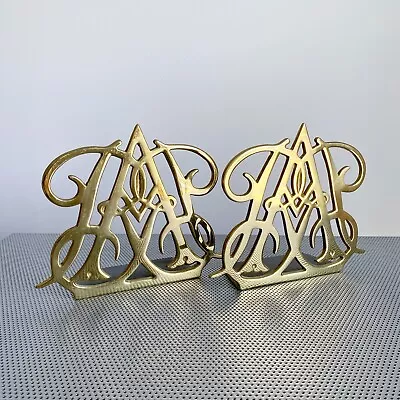 Vtg PAIR Of Colonial Williamsburg Foundation BRASS BOOKENDS #8-25 1977 • $49.95