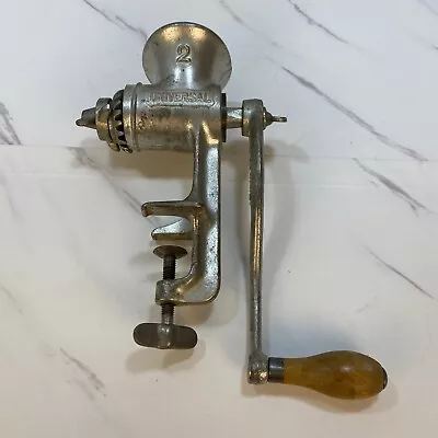 Vintage Universal 2 Hand Crank Meat Grinder • $23.76