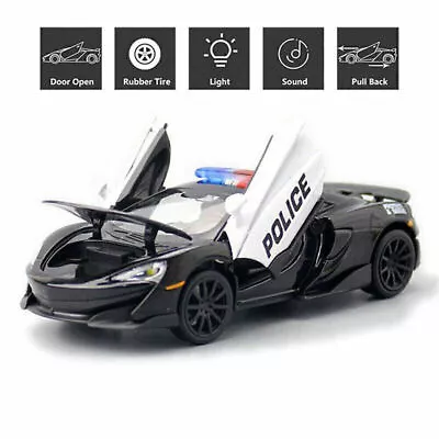 1/32 Police Car Model Diecast Toy Vehicle Collection Kids Baby For McLaren 600LT • $19.51