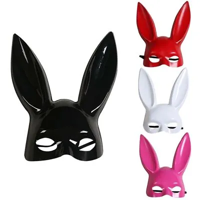 Cosplay Props Women Half Mask Rabbit Ears Mask Halloween Mask Bunny Mask • £4.92