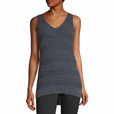 A.n.a. Women's V-Neck Sleeveless Pull Over Sweater X-SMALL Evening Blue Color • $22.99