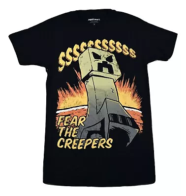 Minecraft Mens Fear The Creepers Black Tee Shirt New XS S M • $9.99