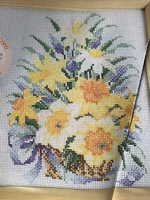 Golden Daffodils Spring Floral Vintage Cross Stitch Design Chart • £1.29