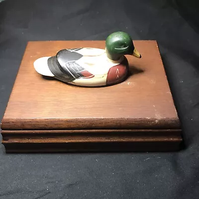 Vintage Mallard Ceramic Duck Playing Card Set Wood Case Box Holder 1 Full Deck • $0.99