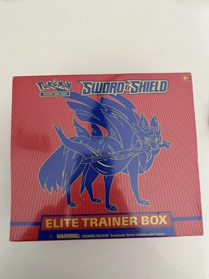 $57 • Buy Pokémon Sword And Shield Zacian Elite Trainer Box Trading Card Game NEW SEALED
