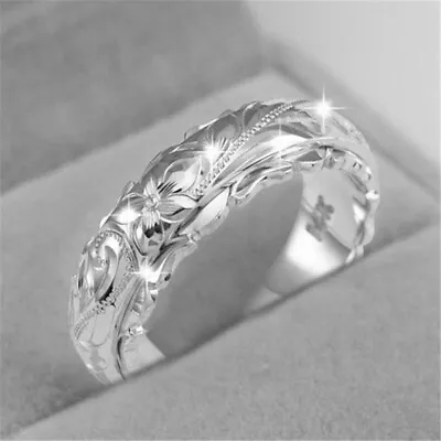 Elegant Ring Women 925 Silver Filled Jewelry Ring Size 6-12 • $2.09