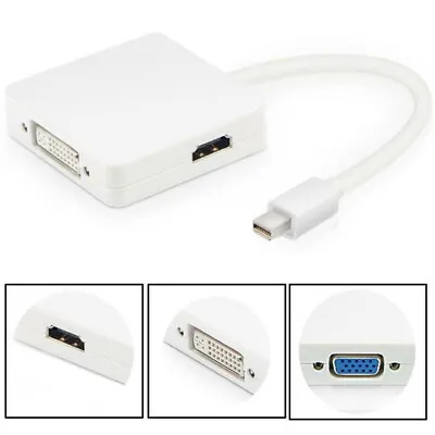 Mini Display Port Lightning DP To HDMI VGA DVI Adapter MacBook Pro MacBook Air • £7.99
