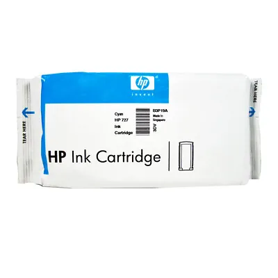 Genuine HP 727 Cyan 130ml B3P19A DesignJet T1500 T920 T2500  • $15.99