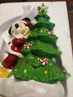 Disney Mickey Mouse Christmas Holiday Light Up Figure Garden Statue Tree 11” • $39.99