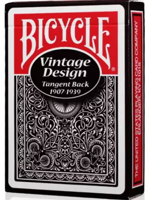 Bicycle Vintage Tangent Back Black Playing Cards Deck Brand New - SEALED • $11