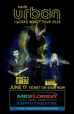 $13.99 • Buy Keith Urban Replica 2016 Concert Poster