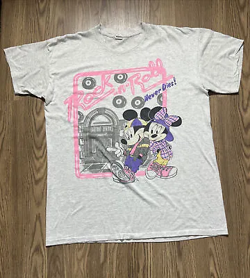 Vtg Mickey And Minnie Mouse Rock N Roll T-shirt • $20