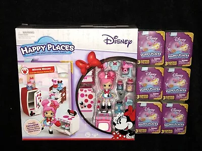 Disney Princess Shopkins Happy Places Minnie Mouse Cupcake Kitchen + 6 Blind Bag • $129.95