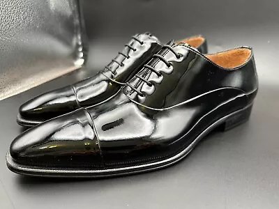 Mezlan Size 10.5 M Patent Leather  Lace Up  Black Spain  Shoes MEN'S • $169