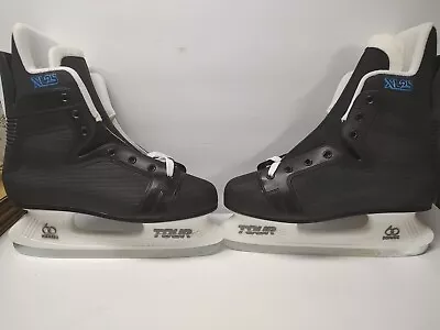 Tour CDN XL25 Mens Ice Hockey Skates  Size 10 Black 60 Series Blades  NIB  • $79