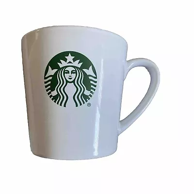 Starbucks 14.2 Fl Oz Coffee Mug 2017 Solid White W/Green Siren- Mar On Rim • $10