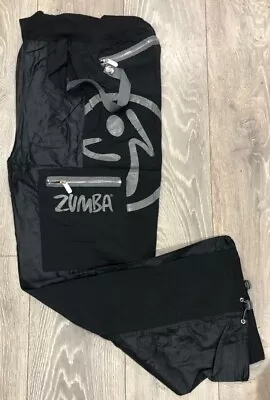 Ladies BLACK Size 8-10 Small Zumba Fitness Cargo Combat Pants Trousers Dance • £9.89