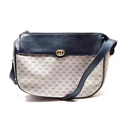 Vintage Gucci Crossbody Bag  Navy Blue PVC 3650966 • $0.99