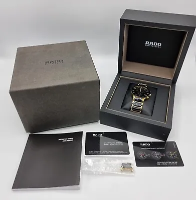 Rado R30134162 Centrix Chronograph XL Gold Tone Ceramic Quartz Watch • £999.99