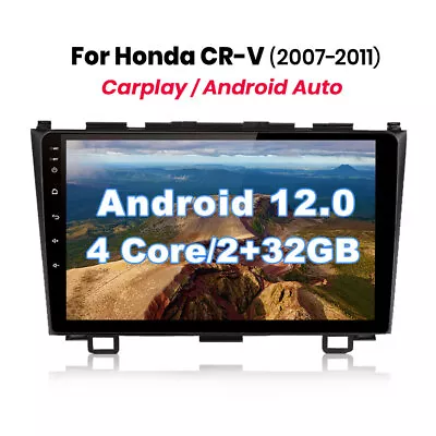 CarPlay For Honda CR-V 2007-2011 Android 12.0 Car Stereo Radio GPS Navi DAB 32GB • £144.99