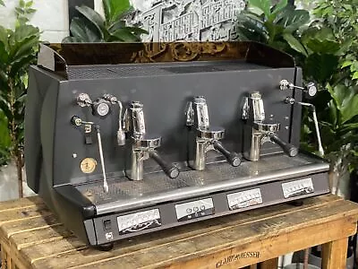 Wega Vela Vintage 3 Group Espresso Coffee Machine Black Cafe Commercial Barista • $3537.84